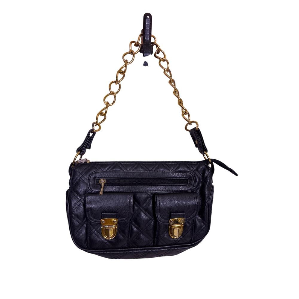 Atmosphere Black Handbag Gold Hardware Going Out Purse Minimalist Evening Bag